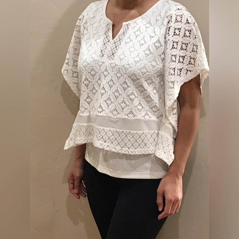 Alfred Dunner Beautiful Petite Woven Lace Sleeveless Top Size 6P